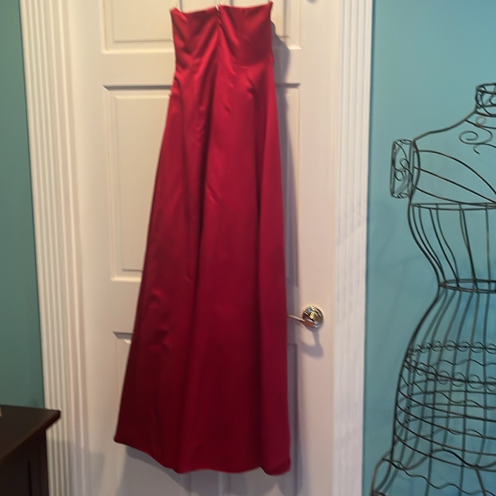 David’s Bridal Ruby Red Evening Gown, Size 4. - image 6